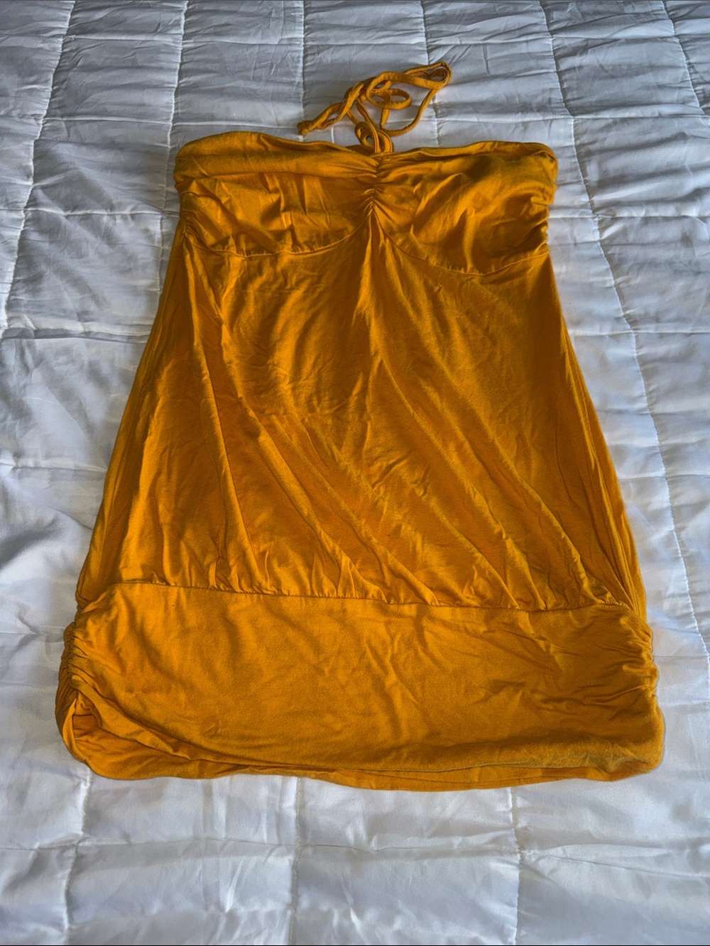 Moda International Mustard Halter Camisole Dress